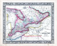 Canada West, World Atlas 1864 Mitchells New General Atlas
